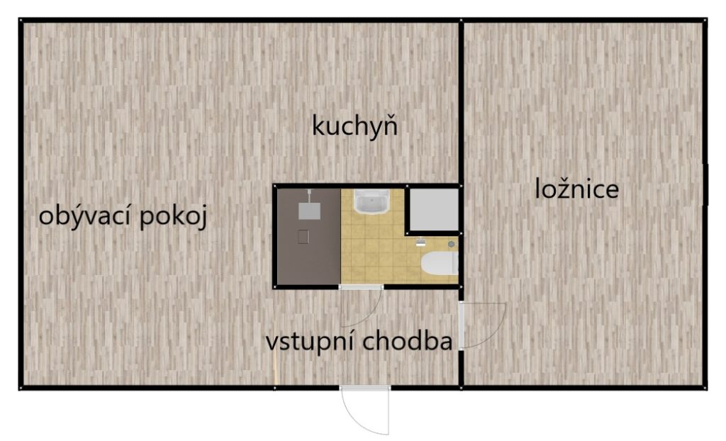 Prodej vzdušného 2+kk po rekonstrukci, 55 m2 – Uhelná