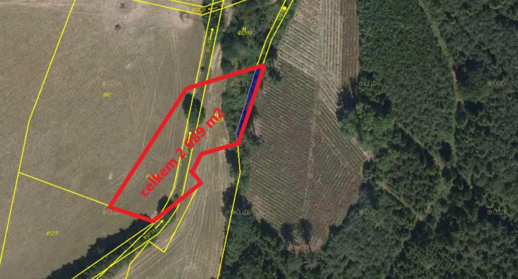 Prodej souboru pozemků 2689 m2 – Načešice u Heřmanova Městce