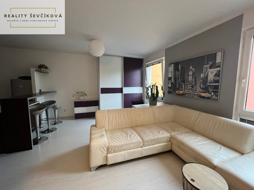 Pronájem velkorysého 1+kk včetně zařízení, 46 m2 – Labská louka