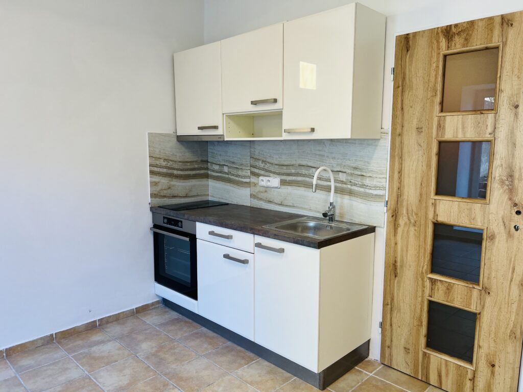 Pronájem 1+kk s terasou, zahrádkou a parkováním – Smetanovo nábřeží